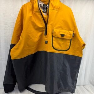 Helly Hansen Men's Mustard and Charcoal Raincoat